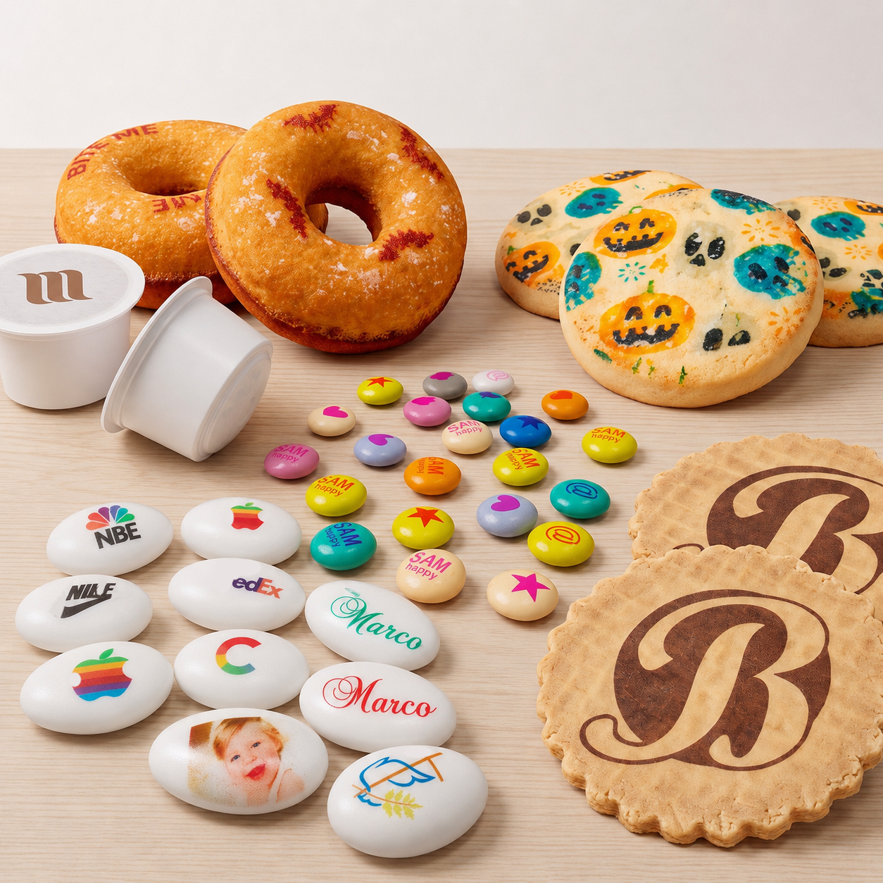 Versatile direct-to-food inkjet printing across varied food substrates